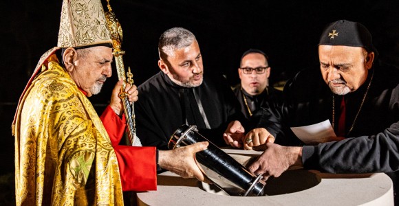 Syriac Catholics celebrate milestone with blessing of new church foundation stone